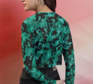 Tie-dye Long Sleeve Top