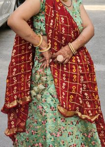Green Lengha Choli