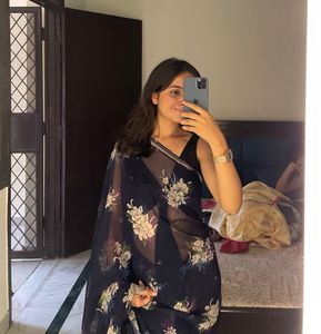 Floral Print Saree