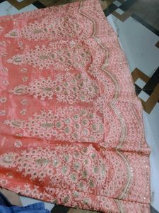 Elegant Peach Lehenga Choli Set