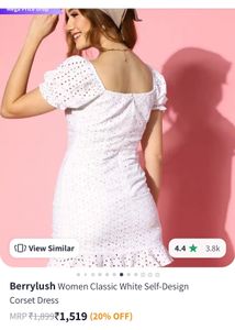 Berrylush White Corset Dress