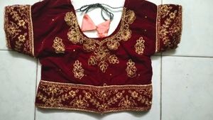 Maroon Embroidered lehenga