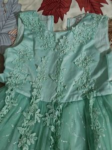 Elegant Mint Green Girls Dress