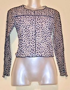 Size S Animal Print Sheer Top