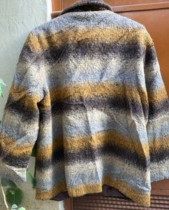 Striped Wool Blend Jacket/Coat