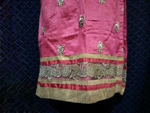 Embroidered Long Kurta &amp; Churidar Set For Women