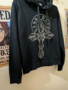 Hardy Unique Cross Rhinestone Hoodie