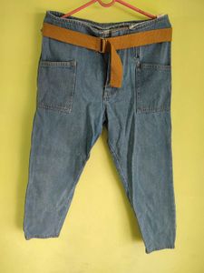 Women&#39;s High Waisted Blue Jeans