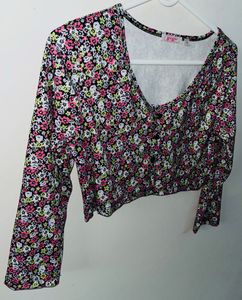 Floral Print Crop Top