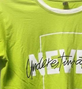 Green Graphic Crop Tee