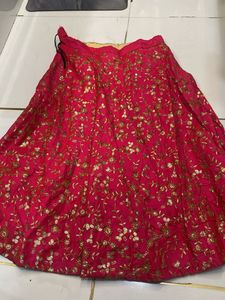 Pink &amp; Gold Embroidered Lehenga