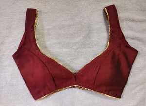 Deep neck blouse
