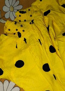 Yellow Polka Dot Top