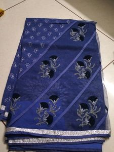 An Elegant Saree With Designer Blouse