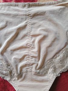 Beige colour silhouette Lace Detail Briefs/ pantie
