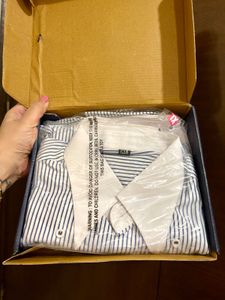 Brand New Trendy Striped Button-Down Shirt