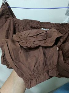 Brown Crop Top