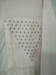 Baby pink button-down shirt