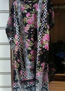 Floral pakistani patchwork dress
