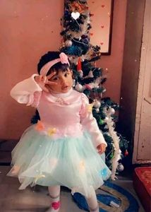 Girls Pink Stylish Frock