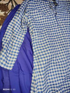 Suit Set Blue &amp; White Checked