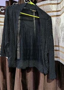 SALE! White And Black Bobby Printed Shrug