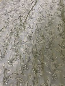 White Full Handwork Gown Wid Chiffon Dupatta