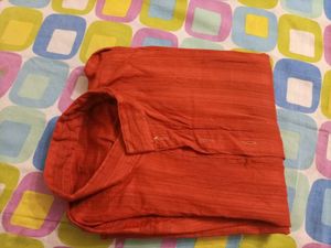Striped Orange Men's kurta