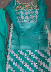 Sea Green  Embroidery Fully Stiched Sout