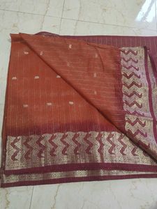 Elegant Maroon Saree