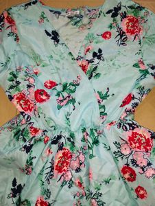 Floral Print Blouse with Bell Sleeves