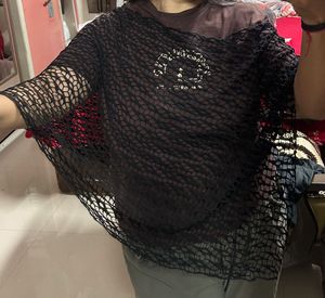 Stylish Black Net Top