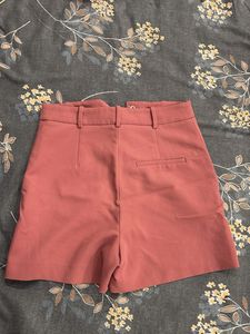 Zara Pink High-Waisted Shorts
