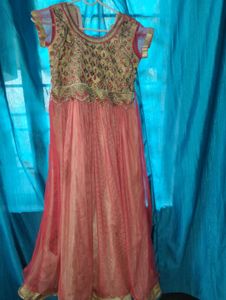 Pink &amp; Gold Embellished Dress