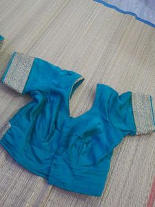 Sea Green Heavy Work Party Saree With Blouse