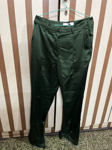 Green Satin Pants