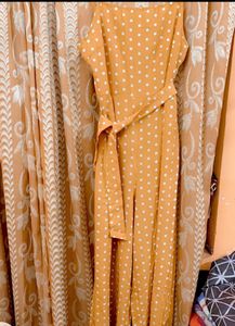 Shien Mustard Colour Back Designed Jumpsuit