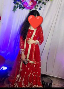 red barbie ball long gown Embroidery heavy fancy