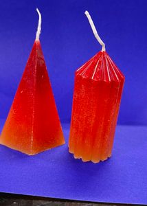 Beautiful Red Ombre Shaded Scented Candle Set Of 2