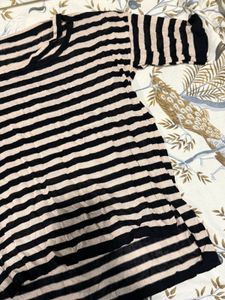 Striped Half Sleeve Top