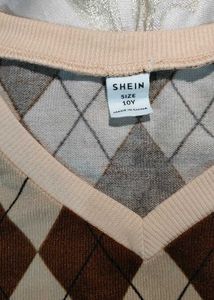 Argyle Knit Top