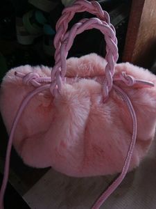 Pink Faux Fur Purse