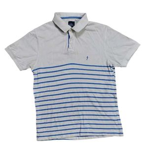 White short-sleeve polo T-shirt