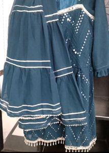 Combo Offer Black color long dress With Sharara