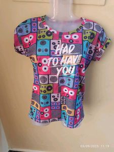 Large size Funky Graphic Print Tee