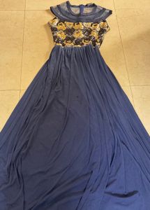 Elegant Navy Blue Maxi Dress