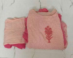 Stitched Ethnic Pink Shaded Shown With Dupatta