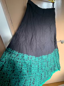 W Black Maxi Skirt 100% Cotton