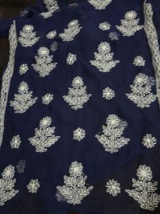 Elegant Blue Embroidered Kurta