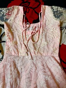 Elegant Pink Lace Dress